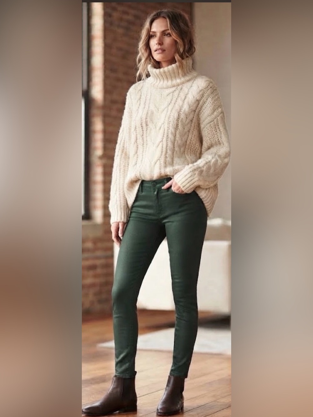 L’Agence Margot High-Rise Skinny Coated Jeans – Evergreen – Indie Sleaze Luxury
